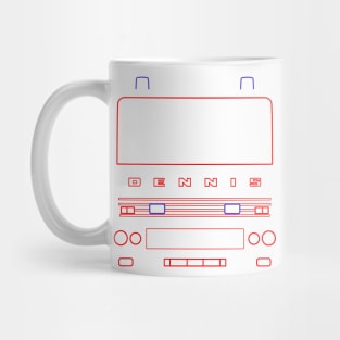 Classic Dennis fire engine outline graphic (red) Mug